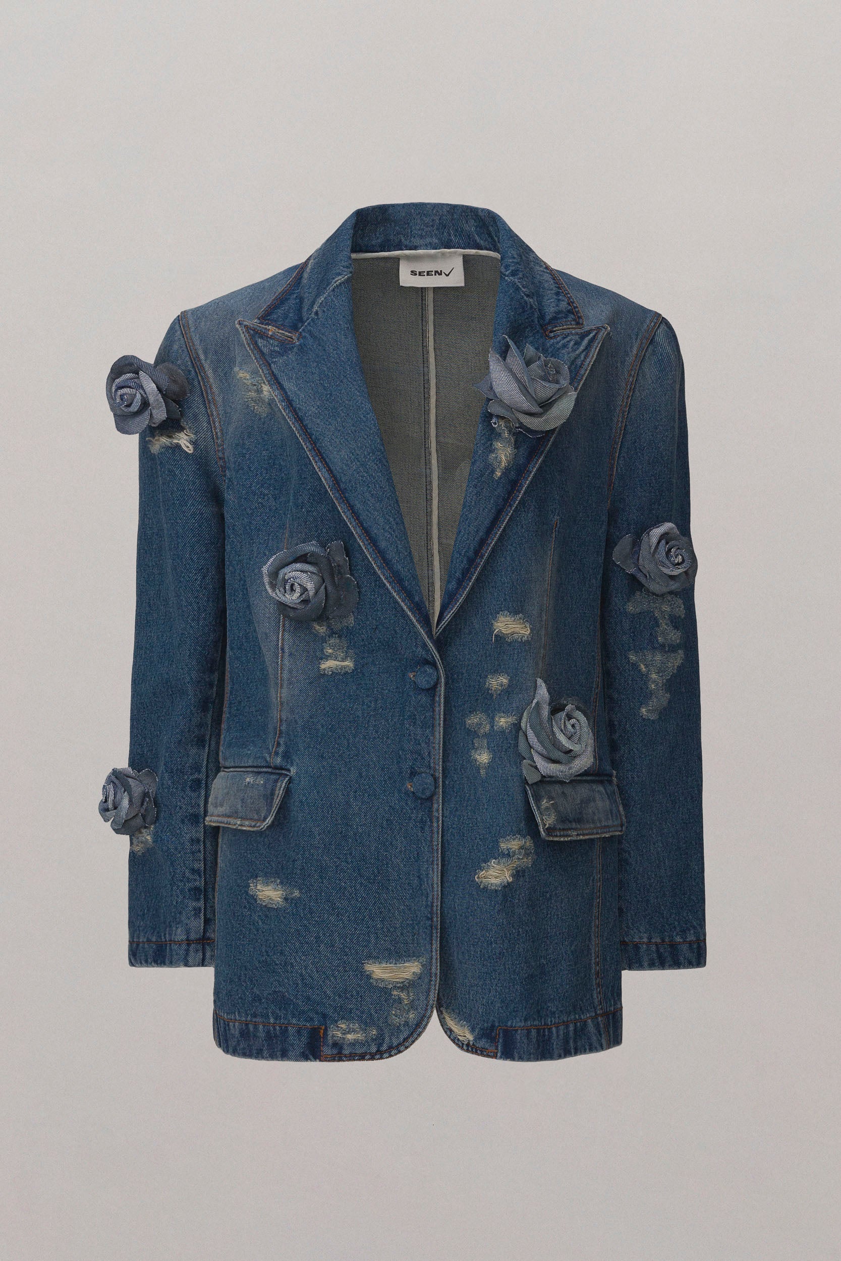 Denim Rose Blazer